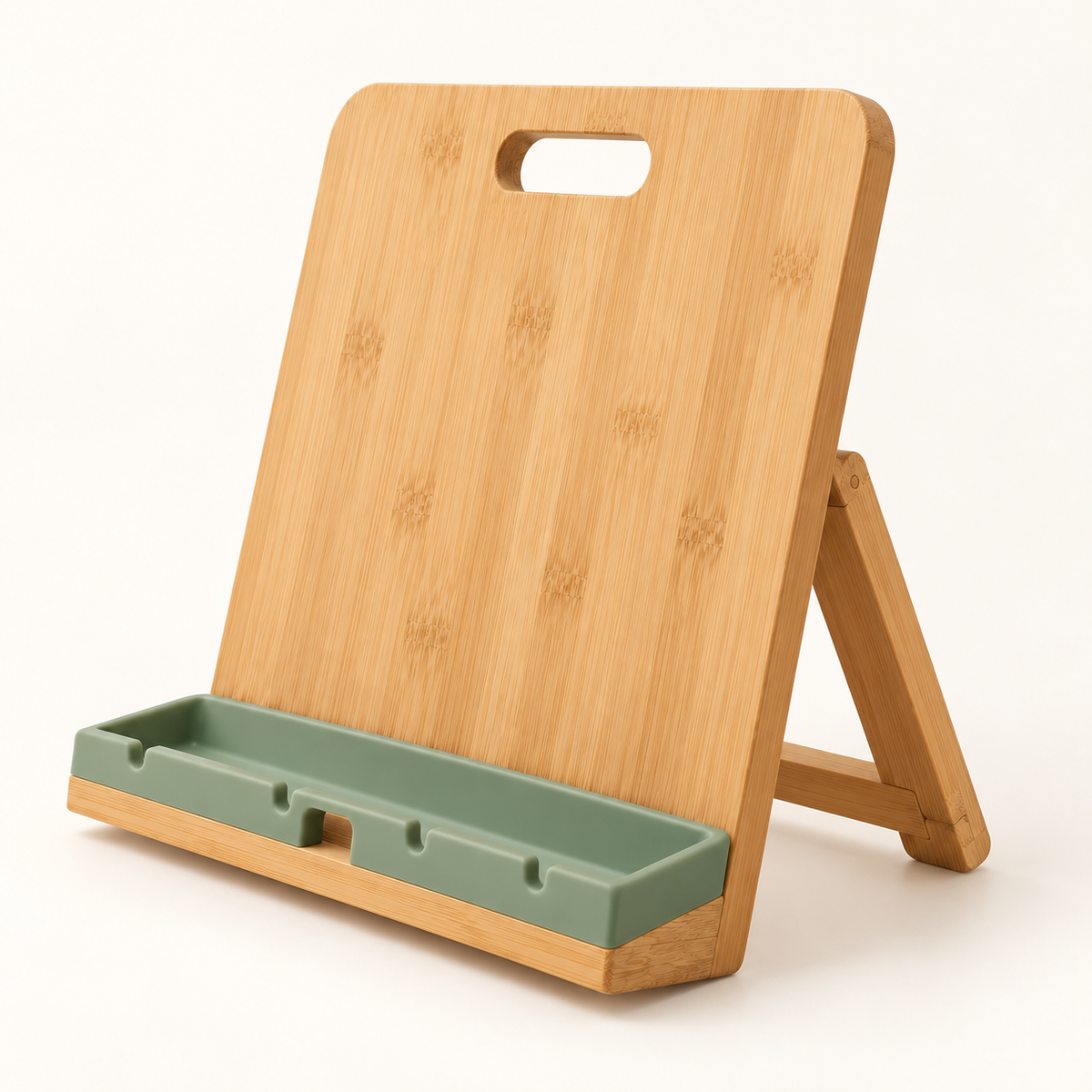 📖 Gift-Worthy | Hands-Free Kitchen Guidance | Refined Bamboo Recipe Stand