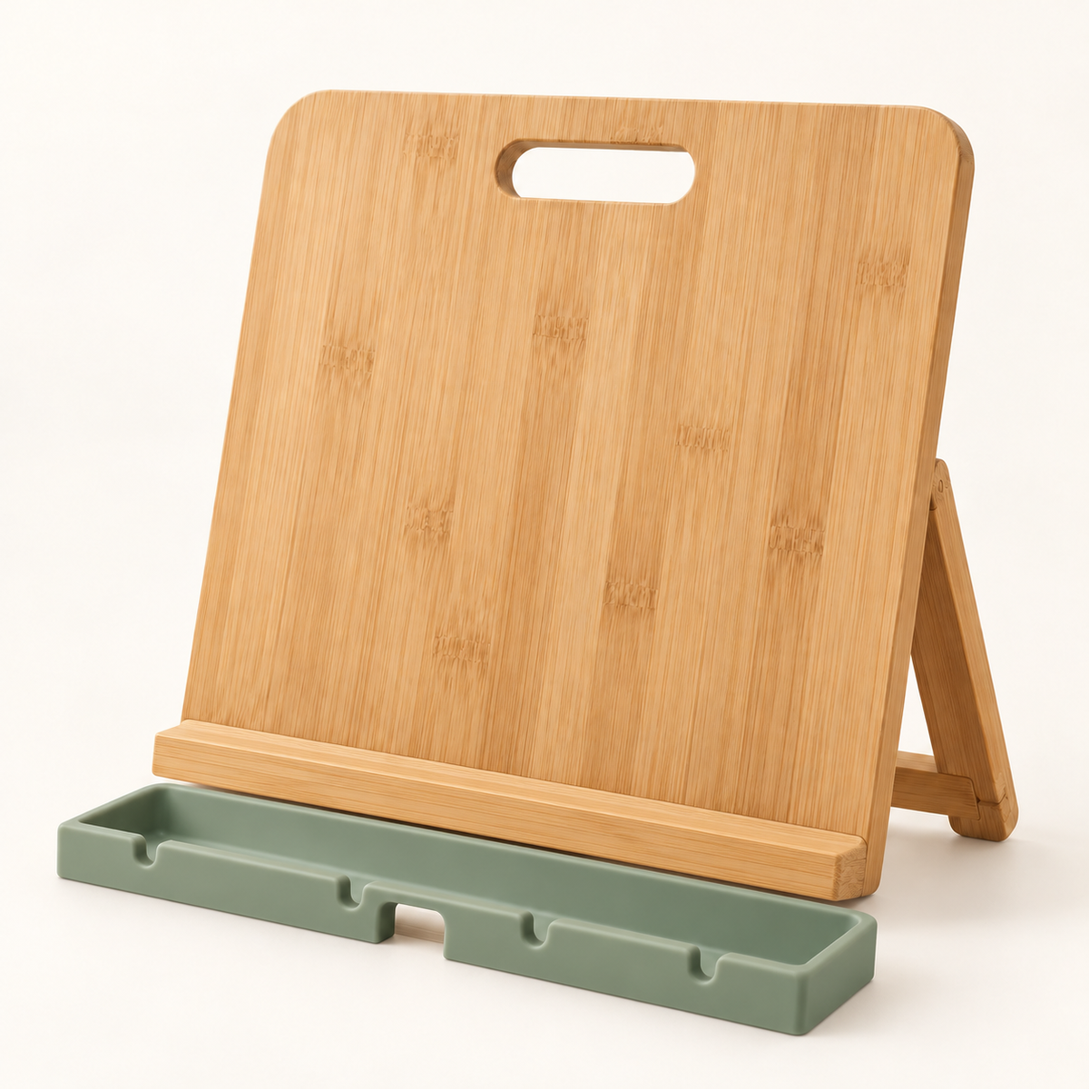 📖 Gift-Worthy | Hands-Free Kitchen Guidance | Refined Bamboo Recipe Stand