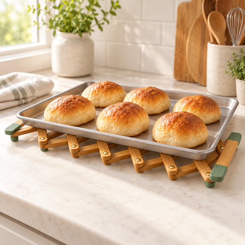 🍞 Gift-Worthy | Expandable Bamboo Kitchen Utility | Elegant Countertop Protection