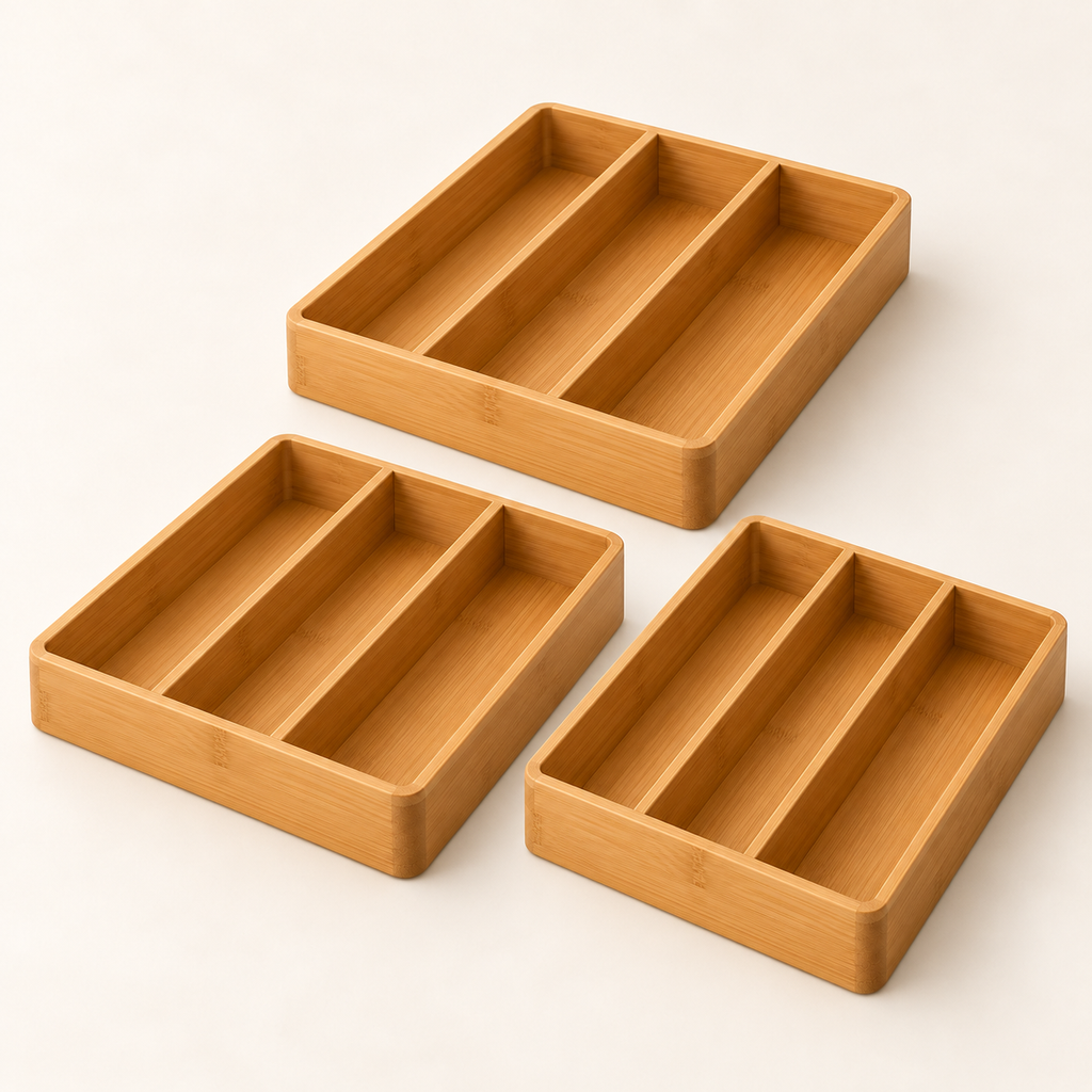 🥢 Gift-Worthy | Warm Bamboo Drawer Organization | Timeless Kitchen Storage
