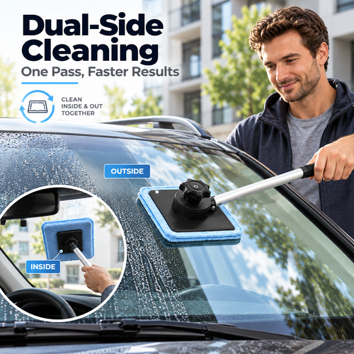Dual-Side Magnetic Windshield Cleaner — Streak-Free Glass Kit - Image 1