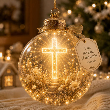 2D Light-Up Christian Christmas Ornaments, Jesus & Scripture Keepsake Décor - Image 9