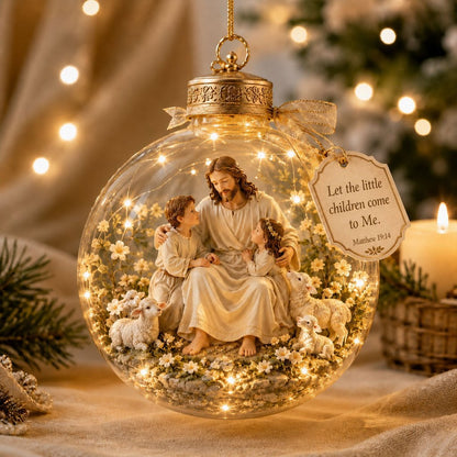 2D Light-Up Christian Christmas Ornaments, Jesus & Scripture Keepsake Décor - Image 4