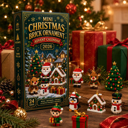 ⏳ Last day to save 49% – 🎄 24-Day Mini Christmas Ornament Advent Calendar | 24 unique festive ornament designs with hanging loops—perfect for decorating Christmas trees, wreaths, and holiday displays 🧱